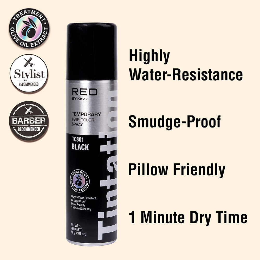 Red By Kiss Tintation Color Spray (BLACK)