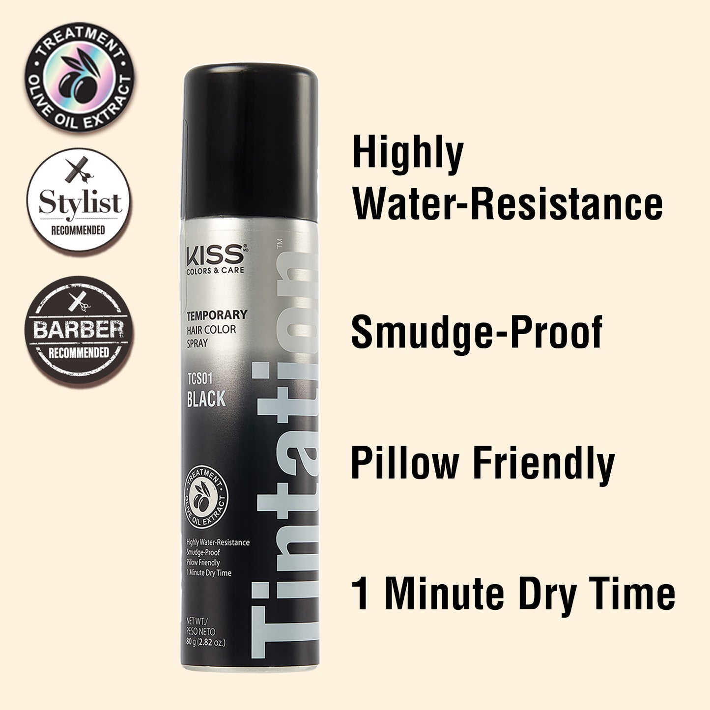 Red By Kiss Tintation Color Large Spray (BLACK)