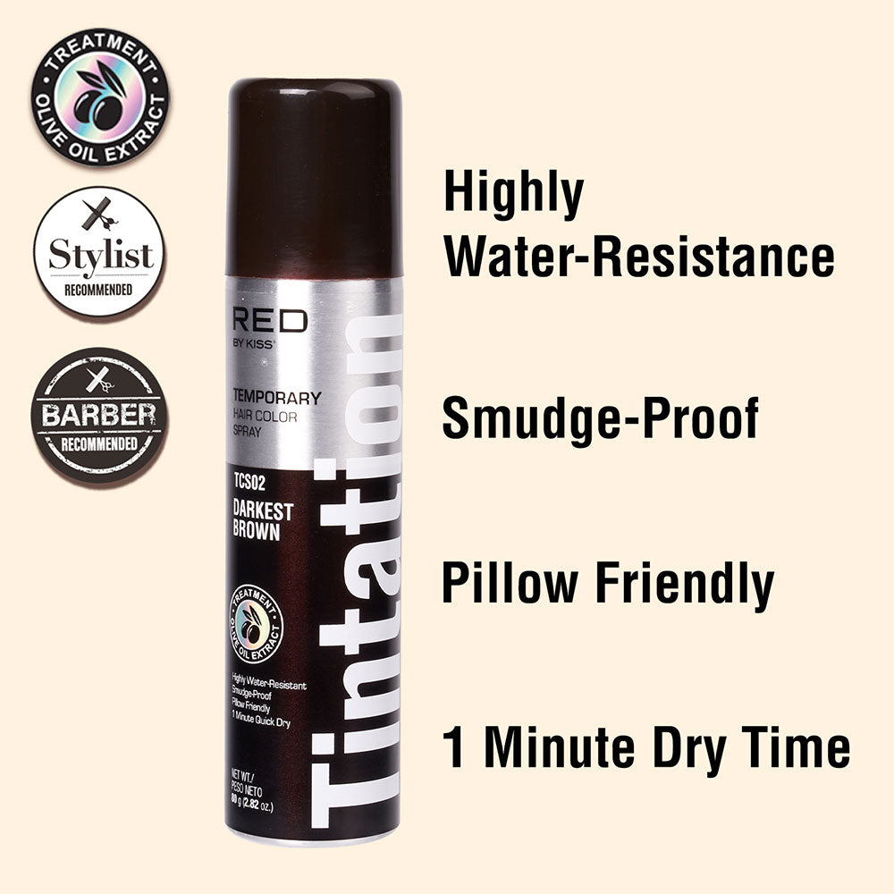 Red By Kiss Tintation Color Spray (DARK BROWN)