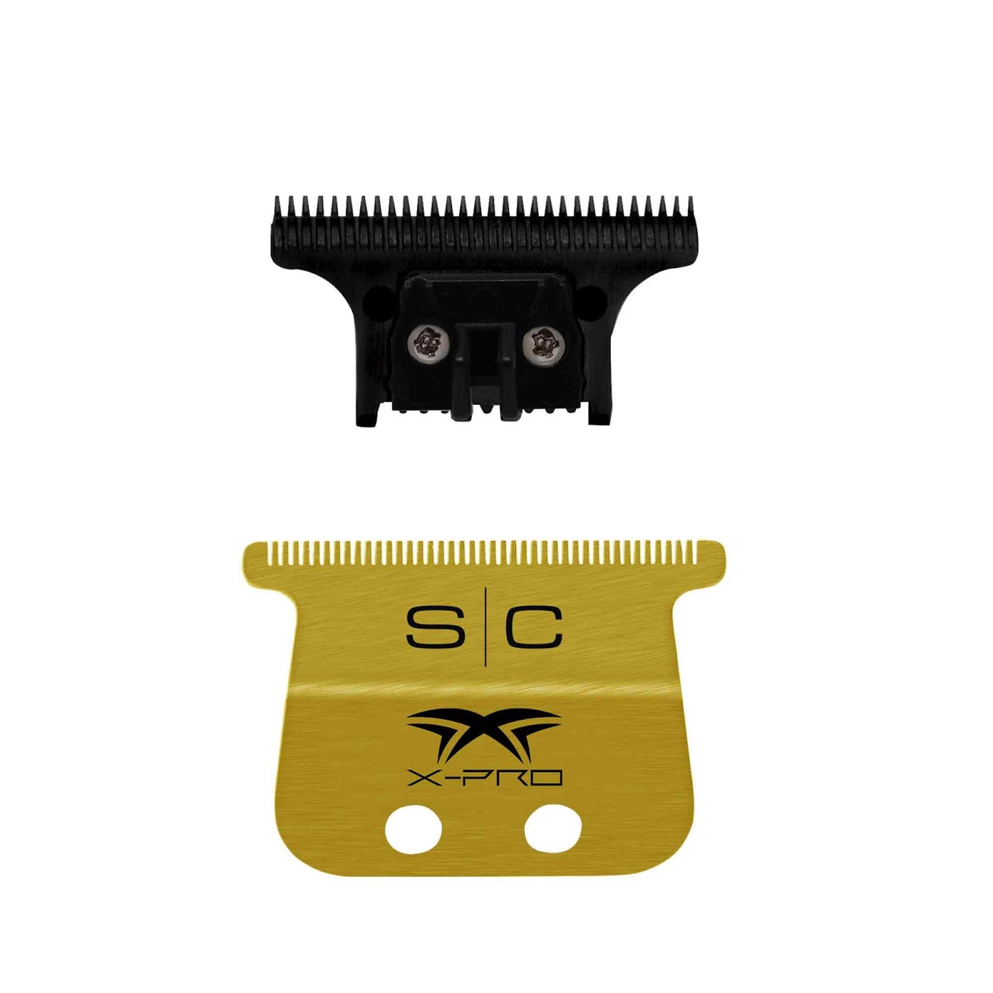 StyleCraft Replacement Gold Titanium X-Pro Wide Trimmer Blade With Black Diamond Carbon DLC "The One" Cutter Set