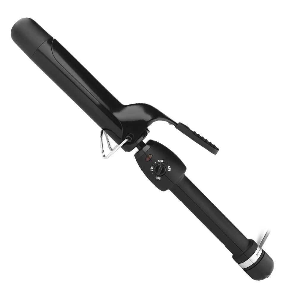 Stylecraft Black Gold Curling Iron- Professional Ceramic Barrel 1.25" Inch